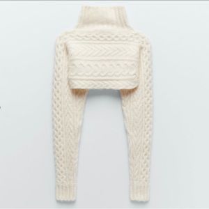 Zara Cable Knit Sleeve Scarf